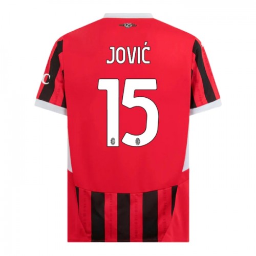Maglia AC Milan Jovic 15 Primo 2024-25 Maniche Corte - Uomo Maglia AC Milan Jovic 15 Primo 2024-25 Maniche Corte - Uomo